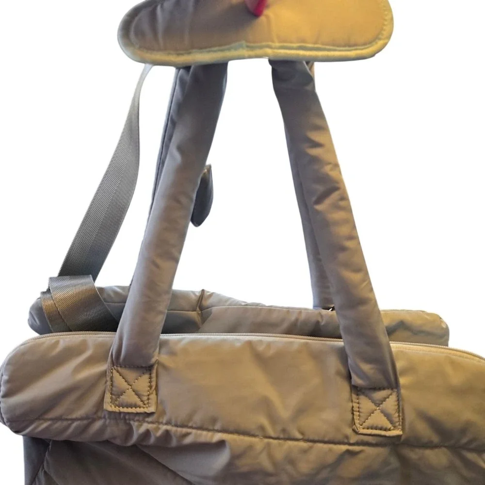 Symphony Pet Small Dog Handbag Carrier‎ Faux Fur Mesh Fabric Gray